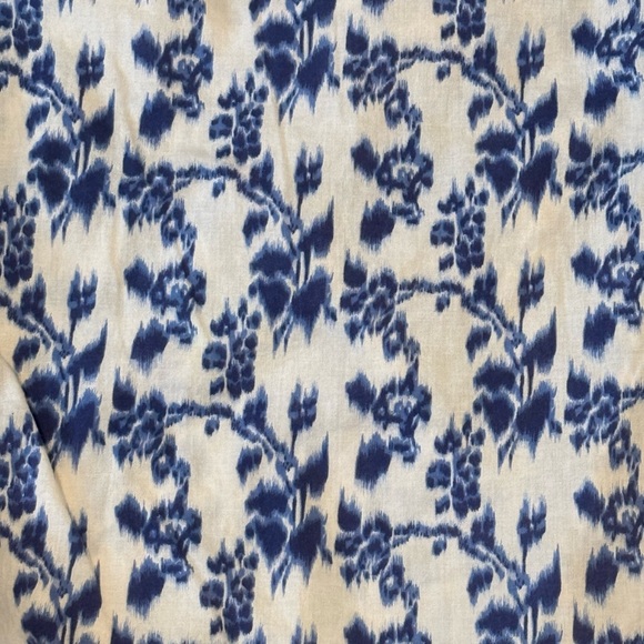 Gap Blue/Cream/Off White Long Sleeve Boho Pullover Blouse Top Size Large - Picture 12 of 15